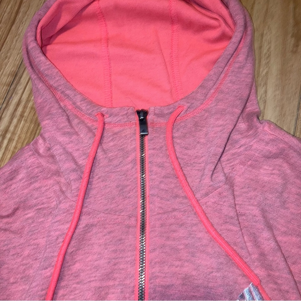 Adidas Pink Full Zip Funnel Neck Jacket - Picture 2 of 6